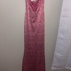 Pink Floral Maxi Dress